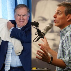 Bill Belichick [Left]; Colin Cowherd [Right]