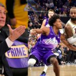 Rob Pelinka (L), and LeBron James and Collin Sexton (R)