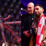 Jon Jones (L), Ilia Topuria (R)