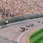 Kenny Brack leads the field of drivers after the start of FEDEX Champ Car Series 2001 at Michigan International Speedway. Credit: IMAGO/Melzer/Fausel