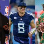 Shannon Sharpe [Left]; Will Levis [Center]; Chad Johnson [Right];