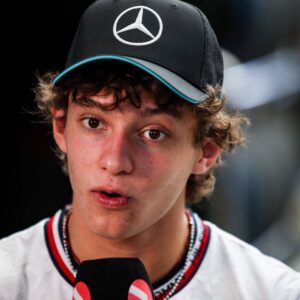 F1 Grand Prix of Brazil Kimi Antonelli of the Mercedes AMG F1 Team W15 poses for a portrait during the Formula 1 Grand Prix of Brazil at Autodromo Jose Carlos Pace in Sao Paulo, Brazil
