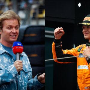 Nico Rosberg (L) and Lando Norris (R)
