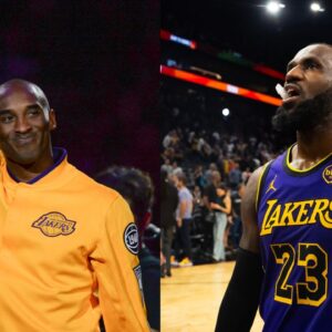 Kobe Bryant (L) and LeBron James (R)
