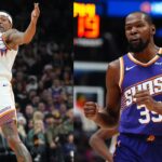 Bradley Beal (L) and Kevin Durant (R)