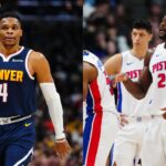 Russell Westbrook (L) and Isaiah Stewart (R)