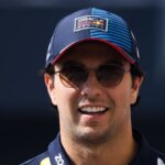 Sergio Perez of Red Bull Racing arrives in the paddock ahead of Formula 1 Abu Dhabi Grand Prix