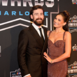 NASCAR Cup Series driver Ryan Blaney (12) and his fiancé Gianna Tulio during the NASCAR Awards Banquet at Charlotte Convention Center.