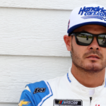Jul 3, 2022; Elkhart Lake, Wisconsin, USA; NASCAR Cup Series driver Kyle Larson (5) before the start of the KWIK TRIP 250 at Road America. Mandatory Credit: Mike Dinovo-Imagn Images