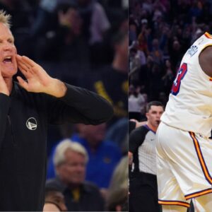 Steve Kerr (L) and Draymond Green (R)