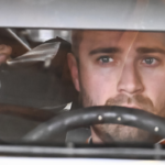 Ty Majeski (91) sits in his car during post-qualifying inspection at the Joe Shear Classic 200 Sunday, May 5, 2024, at Madison International Speedway in the Town of Rutland, Wisconsin.