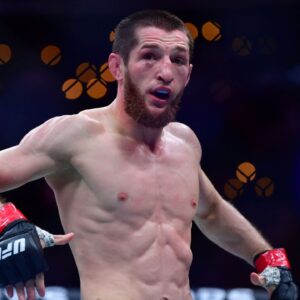 Tagir Ulanbekov (red gloves) celebrates after defeating Clayton Carpenter (not pictured) during UFC 311 at Intuit Dome.Tagir Ulanbekov (red gloves) celebrates after defeating Clayton Carpenter (not pictured) during UFC 311 at Intuit Dome.