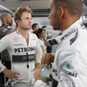 Motorsports: FIA Formula One World Championship 2013, Grand Prix of India, 9 Nico Rosberg (GER, Mercedes AMG Petronas F1 Team), 10 Lewis Hamilton (GBR, Mercedes AMG Petronas F1 Team)