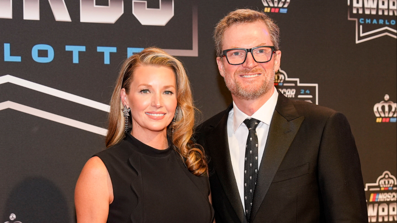 Dale Earnhardt Jr. and wife Amy during the NASCAR Awards Banquet at Charlotte Convention Center.