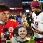 Patrick Mahomes, Alex Smith, and Jayden Daniels