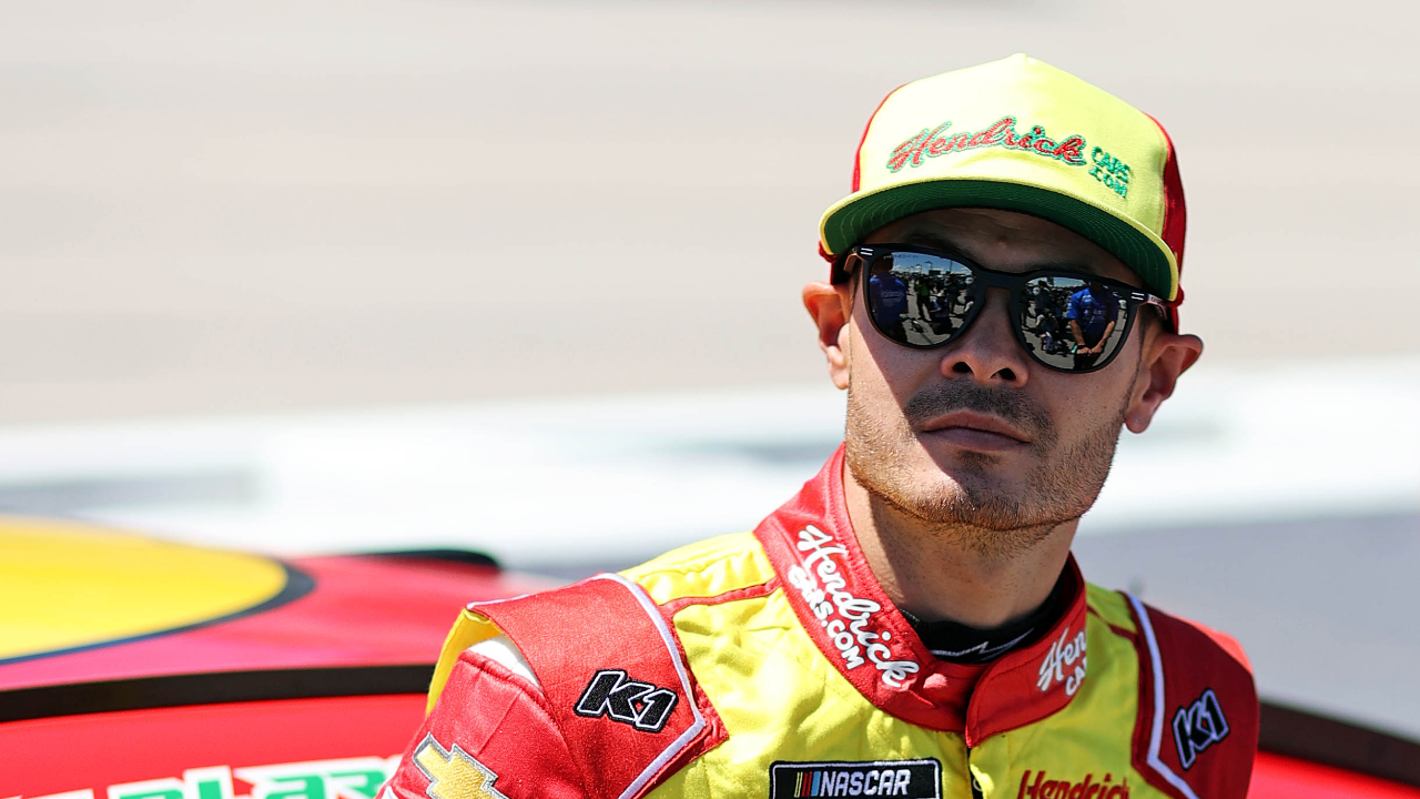NASCAR Cup Series driver Kyle Larson (5) during qualifying for the Goodyear 400 at Darlington Raceway.