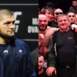 Khabib Nurmagomedov (L), Abdulmanap Nurmagomedov (R)