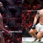 Jon Jones (L) and Tom Aspinall (R)