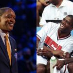 Isiah Thomas (L), Magic Johnson (M), and Michael Jordan (R).