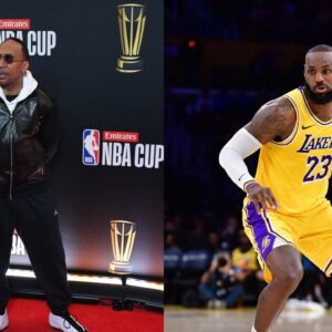 Stephen A. Smith (L), LeBron James (R)