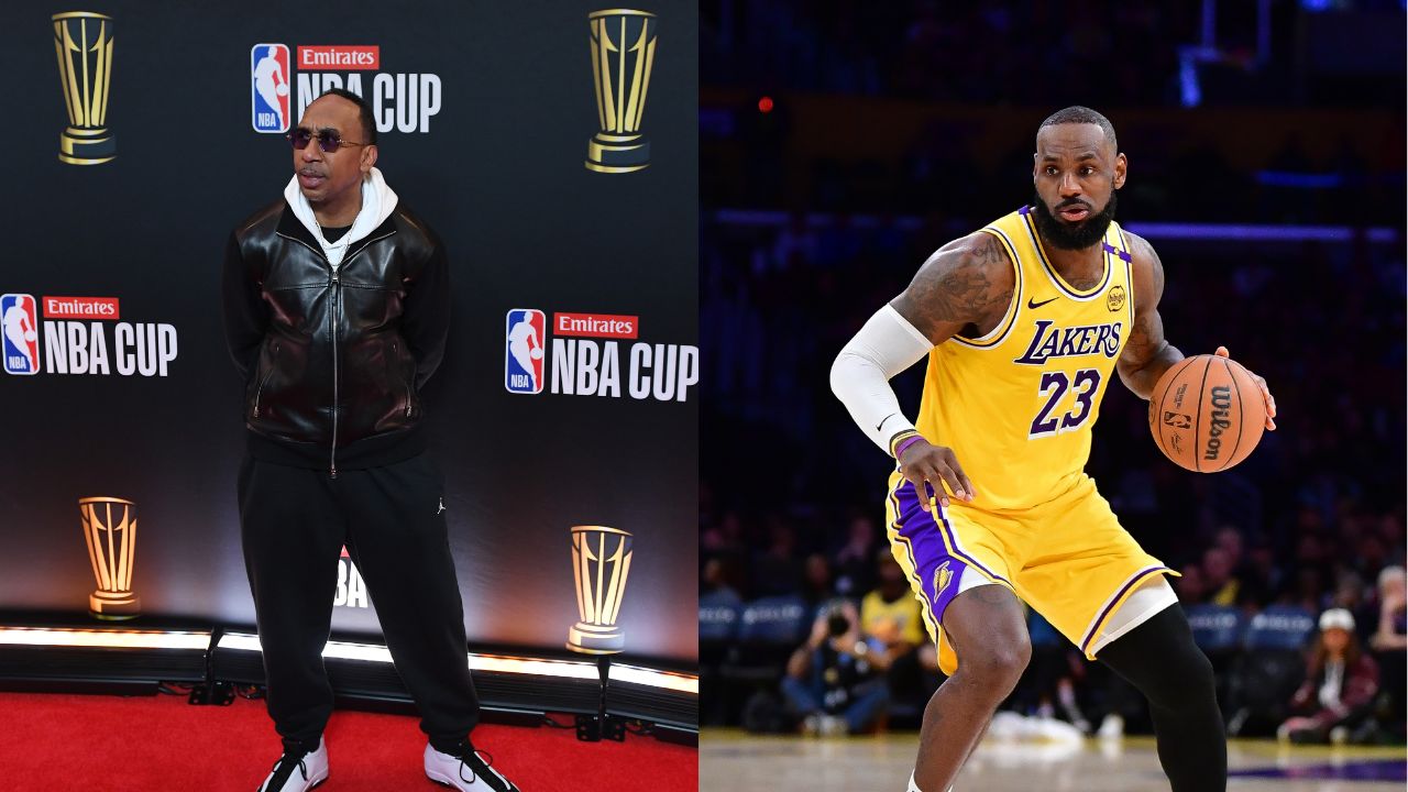 Stephen A. Smith (L), LeBron James (R)