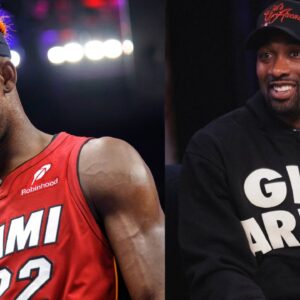 Jimmy Butler (L) and Gilbert Arenas (R)