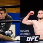 Nate Diaz (L), Islam Makhachev (R)
