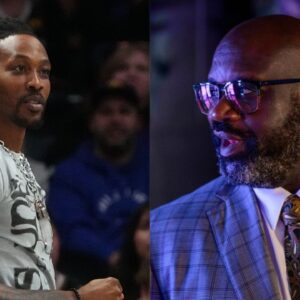 Dwight Howard(L) and Shaquille O'Neal(R)