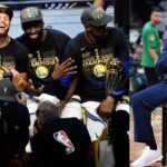 2017 Warriors (L) and Shaquille O'Neal (R)