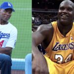 Byron Scott (L) and Shaquille O'Neal (R)