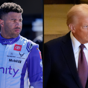 Bubba Wallace (R) and Donald Trump (L). Image Credits: Imagn.