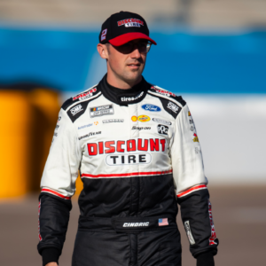 Nov 9, 2024; Avondale, Arizona, USA; NASCAR Cup Series driver Austin Cindric (2) during qualifying for the Championship race at Phoenix Raceway. Mandatory Credit: Mark J. Rebilas-Imagn Images