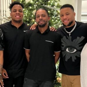 Saquon Barkley with his family.