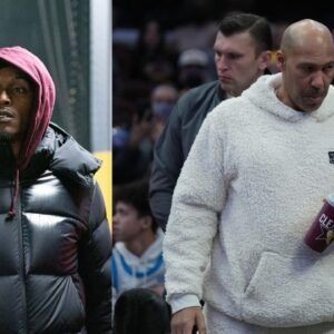 Lou Williams (L), LaVar Ball (R)