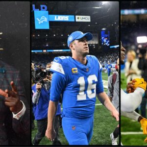 Shannon Sharpe, Jared Goff and Jayden Daniels