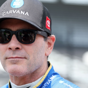 Jul 20, 2024; Indianapolis, Indiana, USA; NASCAR Cup Series driver Jimmie Johnson (84) during qualifying for the Brickyard 400 at Indianapolis Motor Speedway. Mandatory Credit: Mike Dinovo-Imagn Images