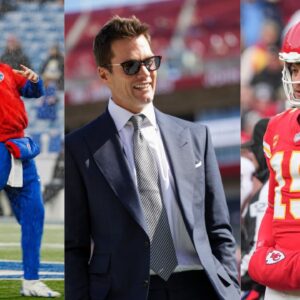 Josh Allen, Tom Brady and Patrick Mahomes