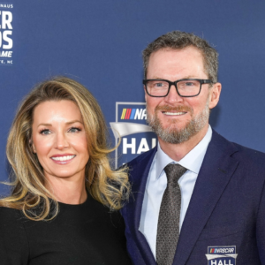 Dale Earnhardt Jr. and his wife Amy during the red carpet at Charlotte Convention Center Crown Ballroom.
