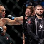 Tony Ferguson (L), Khabib Nurmagomedov (R)