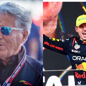 Mario Andretti (L) and Max Verstappen (R)