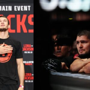 Usman Nurmagomedov (L), Khabib Nurmagomedov (R)