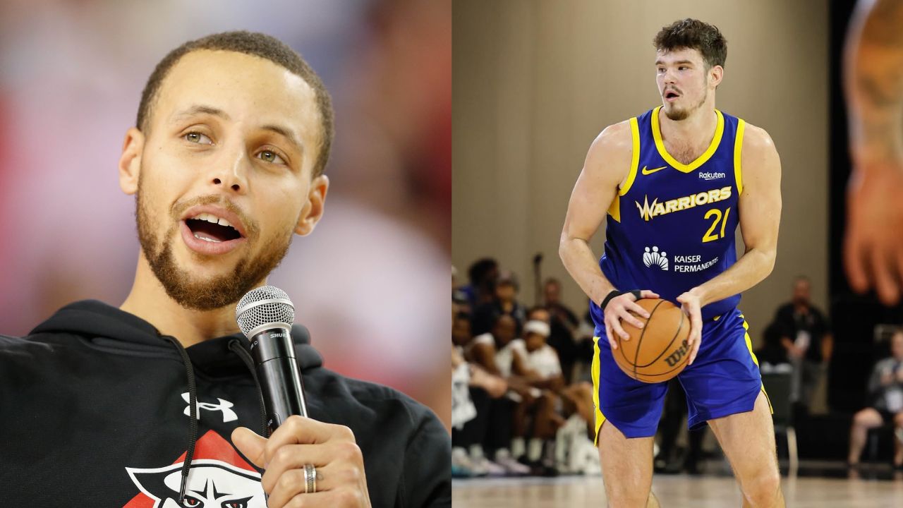 Steph Curry (L) and Quentin Post (R)