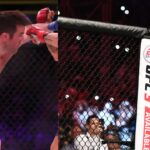 Chael Sonnen (L) and Khabib (R)