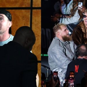 Darren Till (L), Jake and Logan Paul (R)