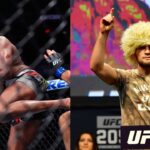 Jon Jones (L), Khabib Nurmagomedov (R)