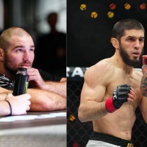 Sean Strickland (L), Islam Makhachev (R)