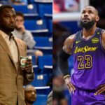 Kwame Brown(L) and LeBron James(R)