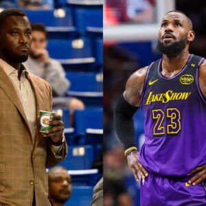 Kwame Brown(L) and LeBron James(R)