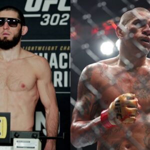 Islam Makhachev (L), Alex Pereira (R)