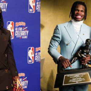 Kai Cenat [Left]; Travis Hunter with Leanna Lenee [Right]